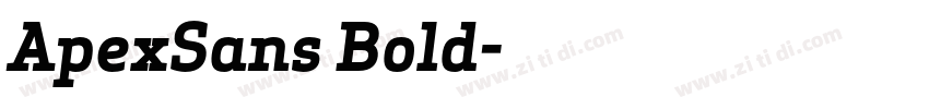 ApexSans Bold字体转换